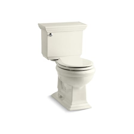 Kohler Stately Round-Front 1.28 GPF Chair Height Toilet, 1.28 gpf, Biscuit 3933-96